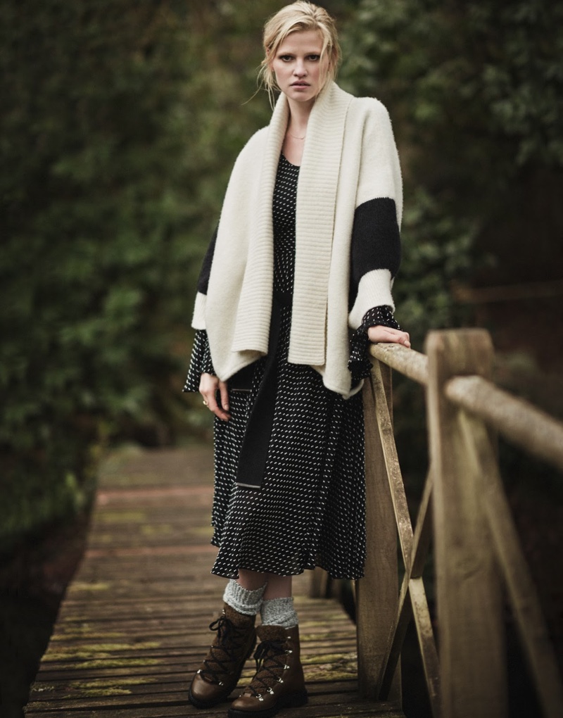 Lara Stone Poses in Cozy Winter Fashions for The Edit – Fashion Gone Rogue