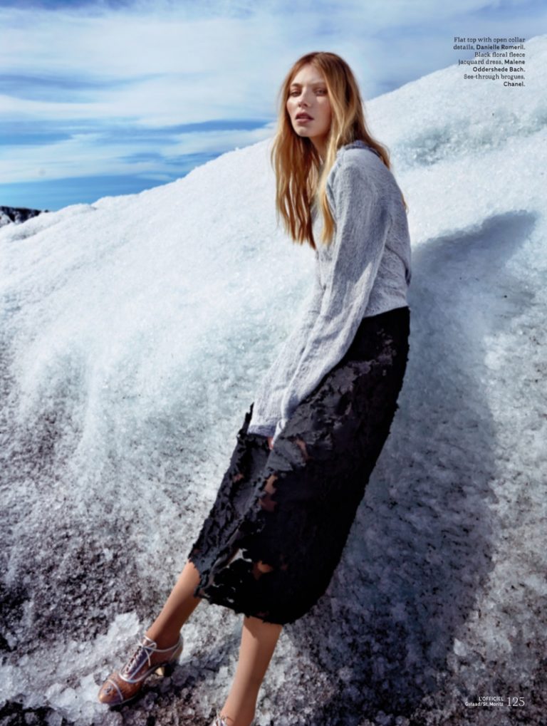 Vika Falileeva Dresses for a Chic Winter in L'Officiel Switzerland ...