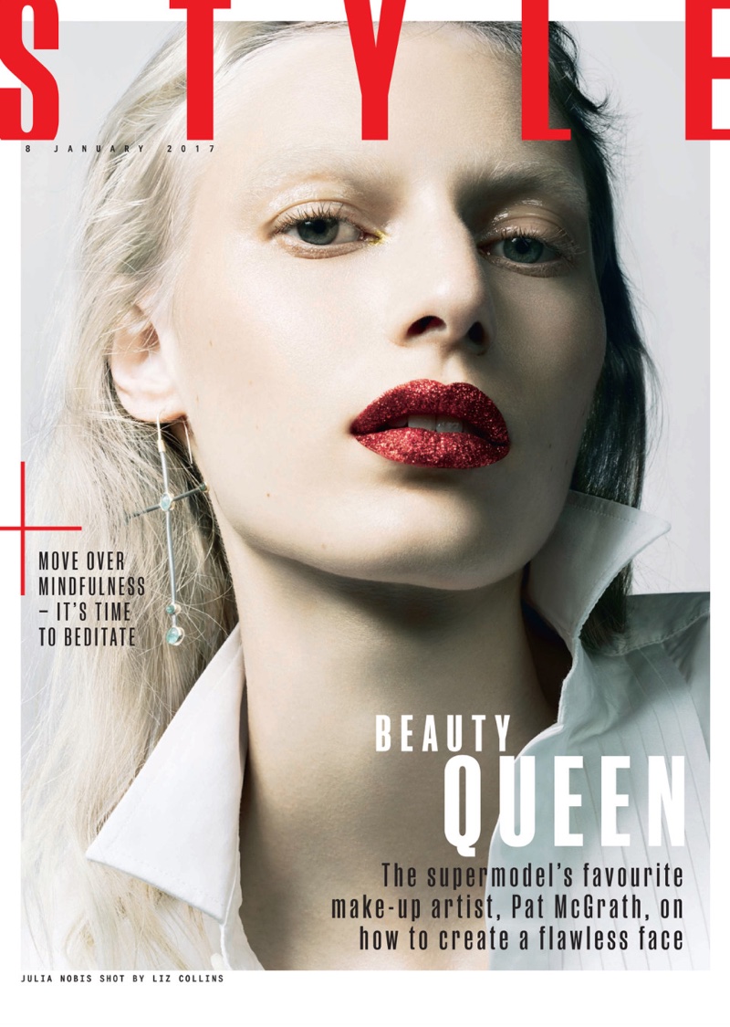 Julia Nobis Models Bold Lipstick Shades for Sunday Times Style ...