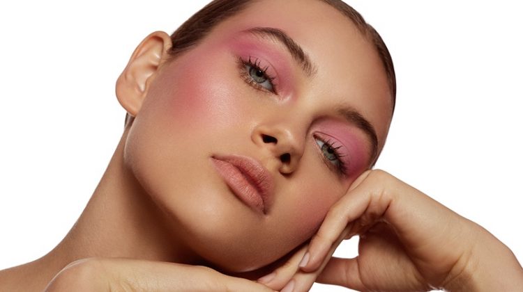 Shades of pink are embraced with rosy eyeshadow and blush. Photo: Beth Sternbaum