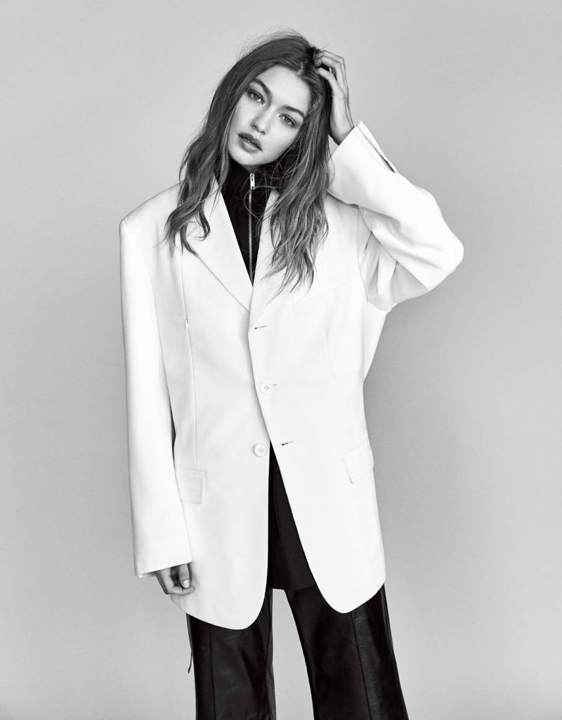 StyleBistro - Gigi Hadid coordinated her oversized white shirt