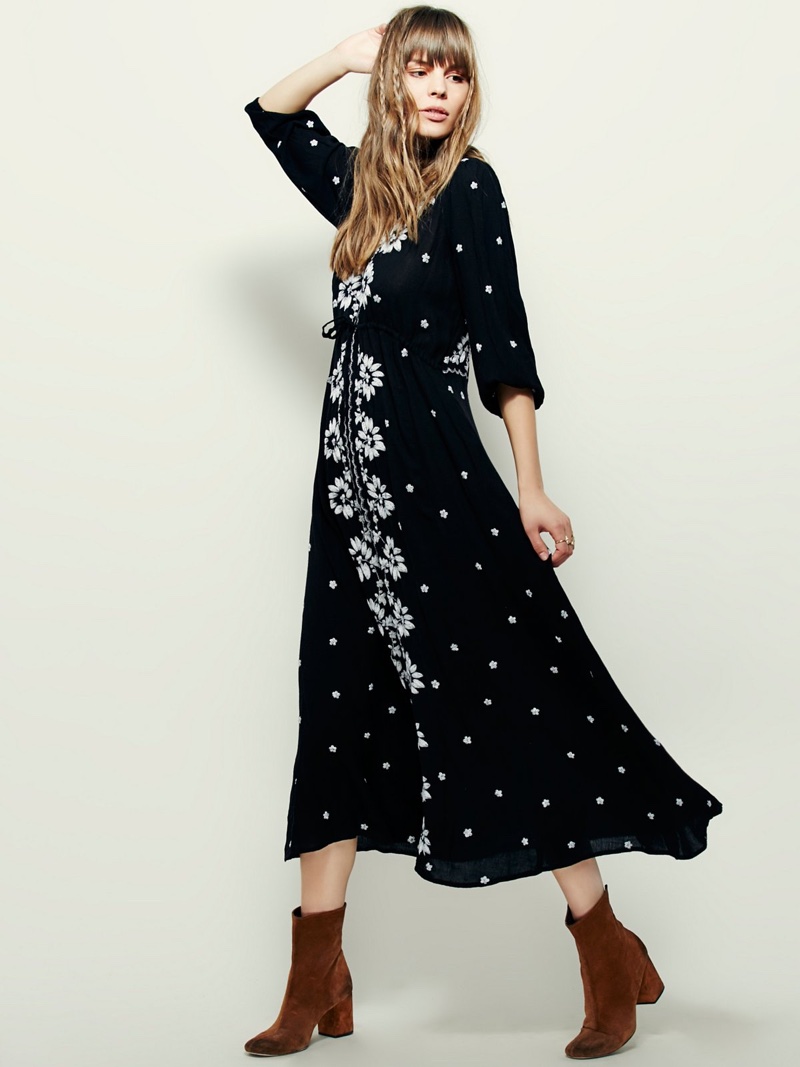 Free People Embroidered Fable Dress $168