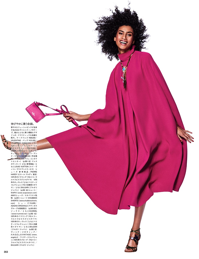 Imaan Hammam Gets Glam in the Spring Collections for Vogue Japan ...