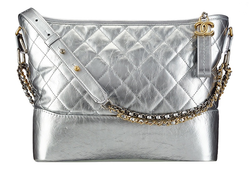 Chanel Gabrielle Large Aged Hobo Bag Metallic Silver - Bijoux Bag Spa &  Consignment