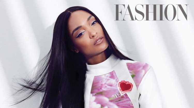 Jourdan Dunn strikes a pose in Dior jacket, top and pants