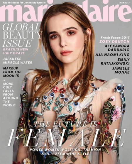 Emily Ratajkowski Zoey Deutch Janelle Monae Marie Claire May 2017 Cover ...