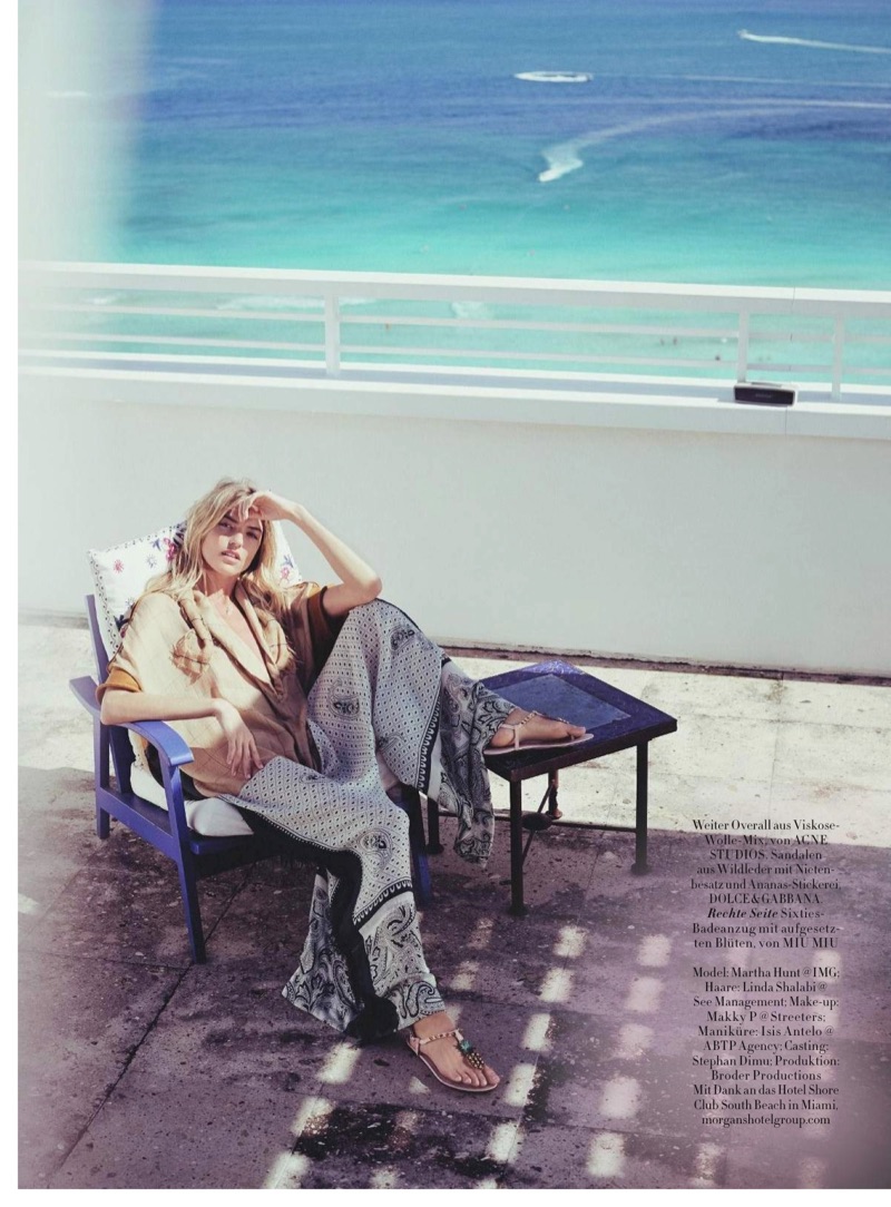 Martha Hunt Chases the Sun in Harper's Bazaar Germany – Fashion Gone Rogue