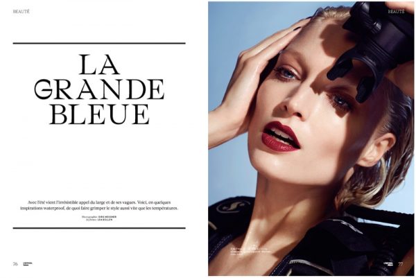 Melissa Tammerijn Models Scuba Chic Beauty Looks for L'Officiel Suisse ...