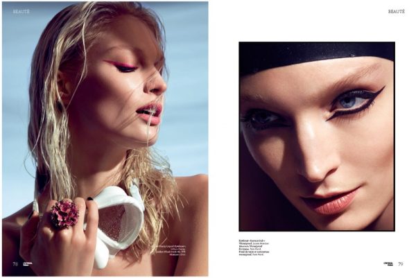 Melissa Tammerijn Models Scuba Chic Beauty Looks for L'Officiel Suisse ...