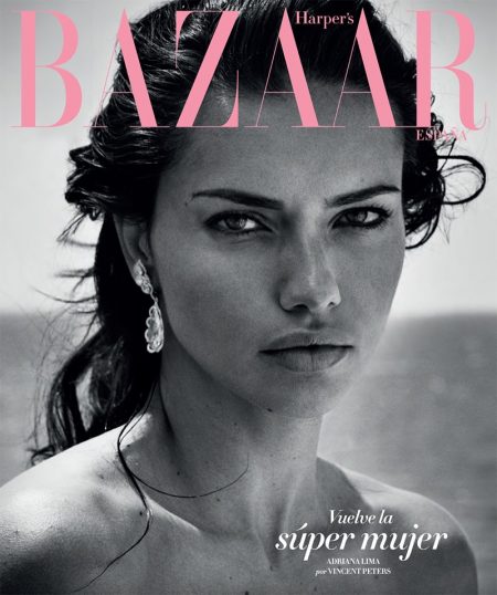 Adriana Lima Stuns in Black & White for Harper's Bazaar Spain – Fashion ...