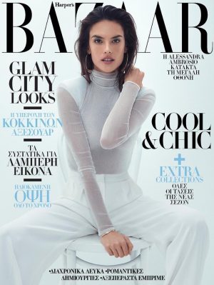 Alessandra Ambrosio Poses in Effortless Style for Harper's Bazaar Greece