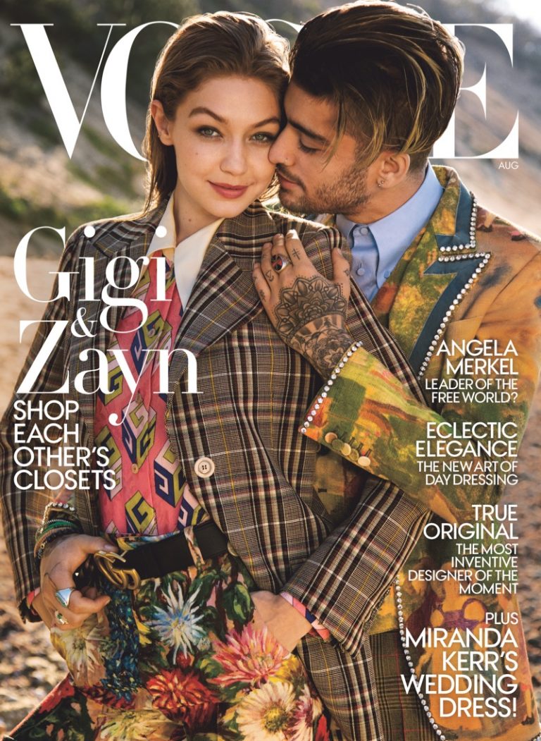 Gigi Hadid Zayn Malik Vogue August 2017 Cover Photoshoot 