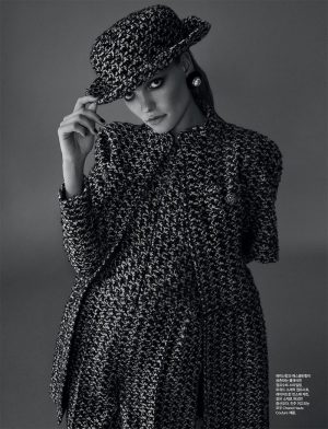 Roos Abels Charms in Chanel Haute Couture for Harper's Bazaar Korea ...