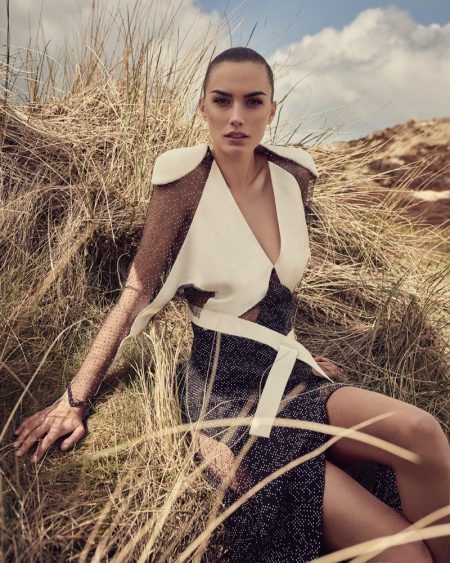 Ronja Furrer Poses Outdoors in Summer Dresses for Harper's Bazaar Czech