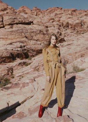 Victoria Anderson Models Chic Desert Styles for Marie Claire Australia