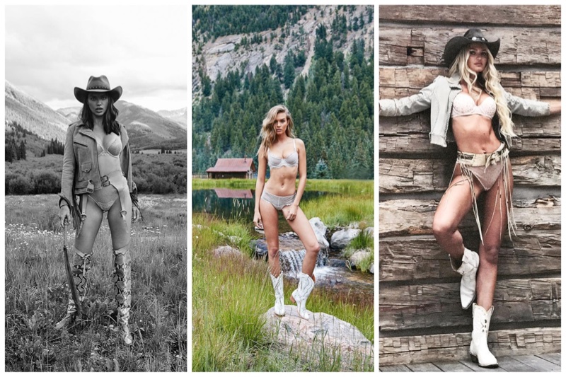 Victoria's Secret Angels Become Cowgirls In Colorado For Holiday Shoot