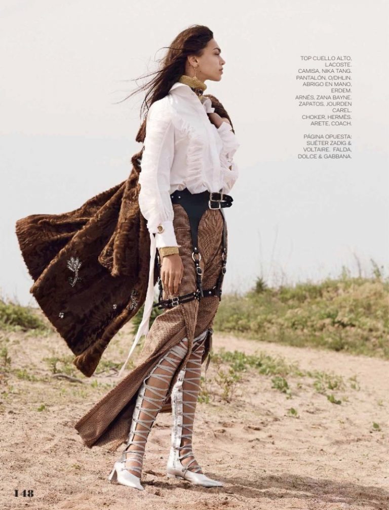 Zhenya Katava Takes On Western Style In Elle Mexico