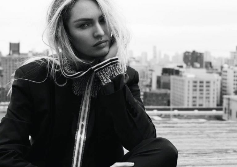 Candice Swanepoel Layers Up in Fall Outerwear for ELLE Russia