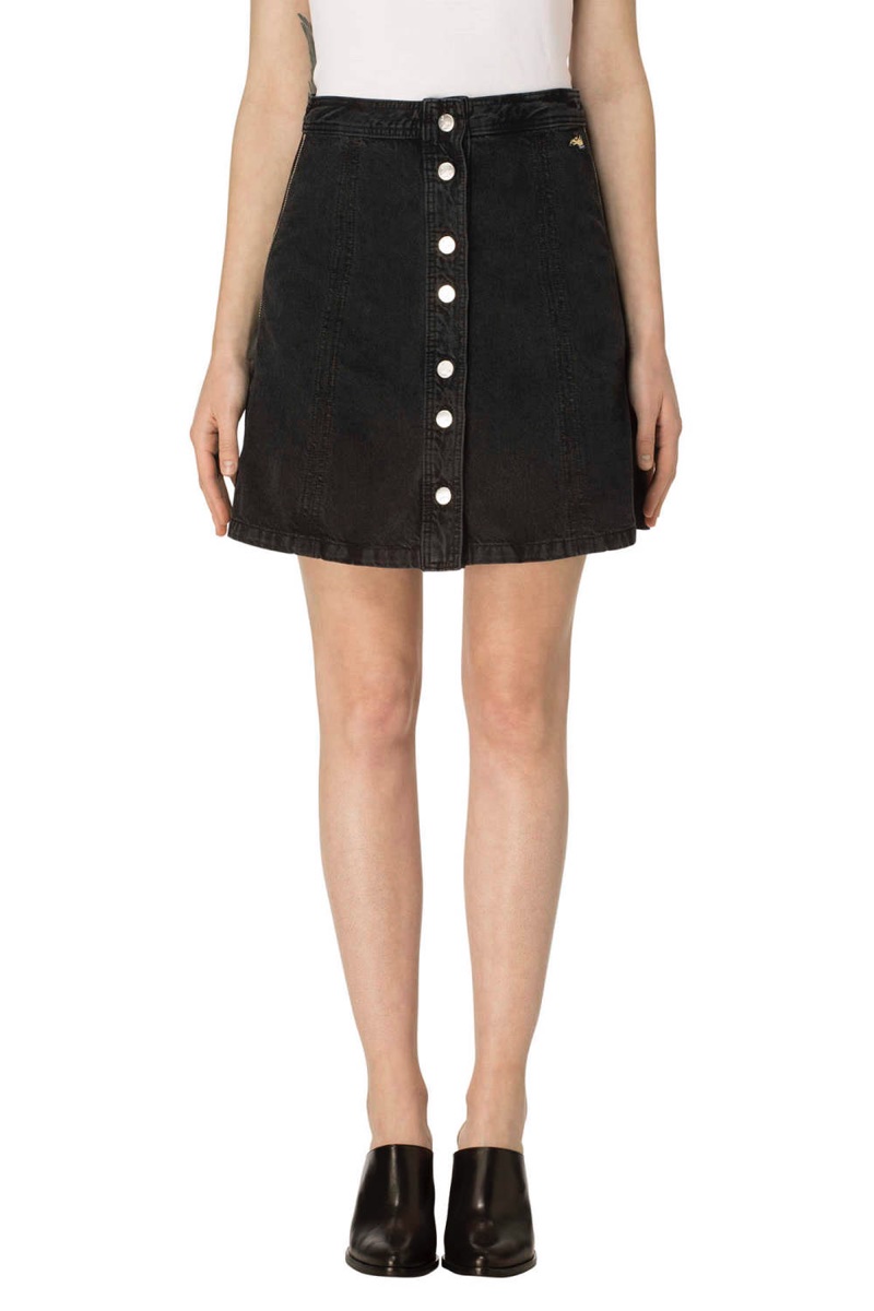 J Brand x Bella Freud Nashville Button Front Skirt Overthrow $248