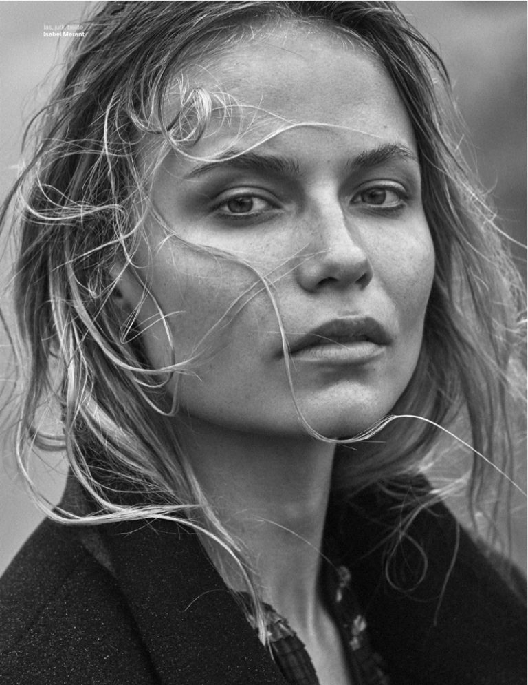 Natasha Poly Models Chic Looks in Vogue Netherlands