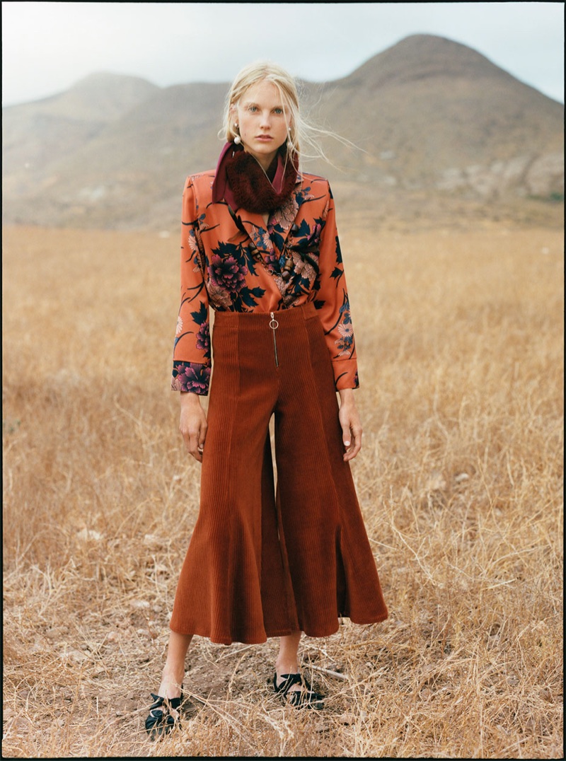 Zara inspired orange floral bodysuit