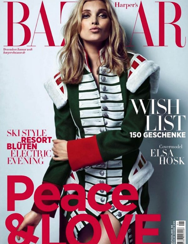 Elsa Hosk Poses in the Prettiest Dresses for Harper's Bazaar Germany