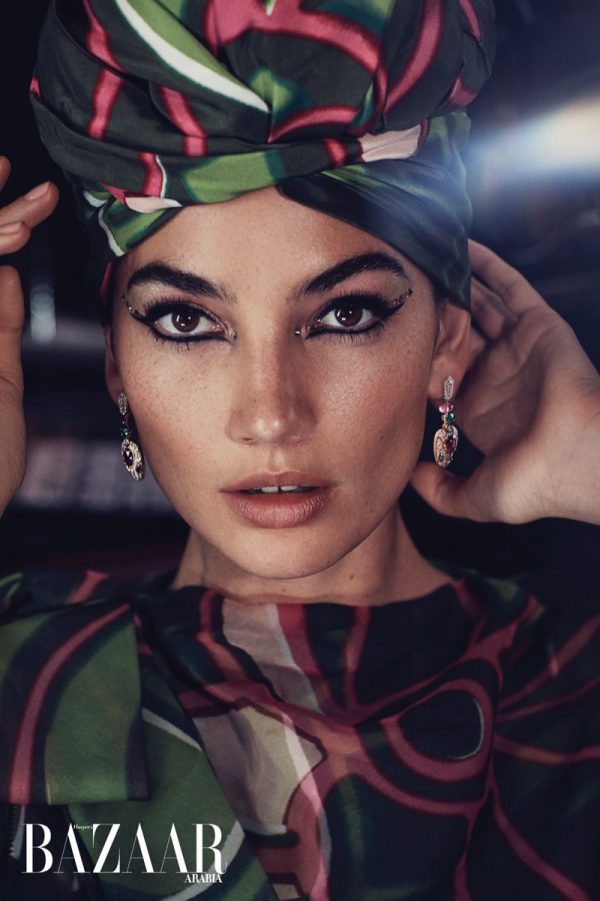 Lily Aldridge Channels Her Inner Movie Star for Harper's Bazaar Arabia ...