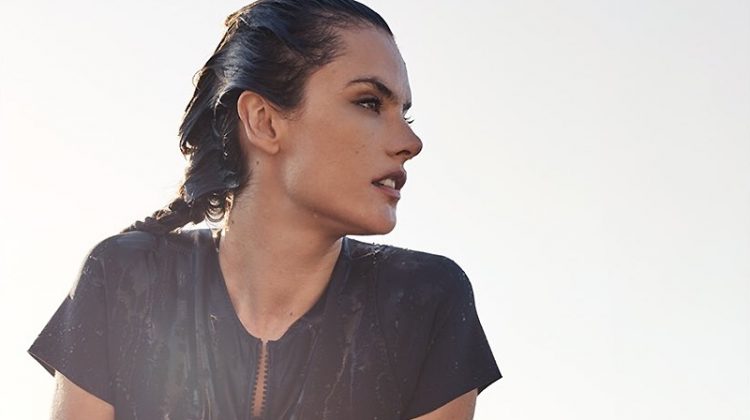 Out of the water, Alessandra Ambrosio poses for OMEGA Watches