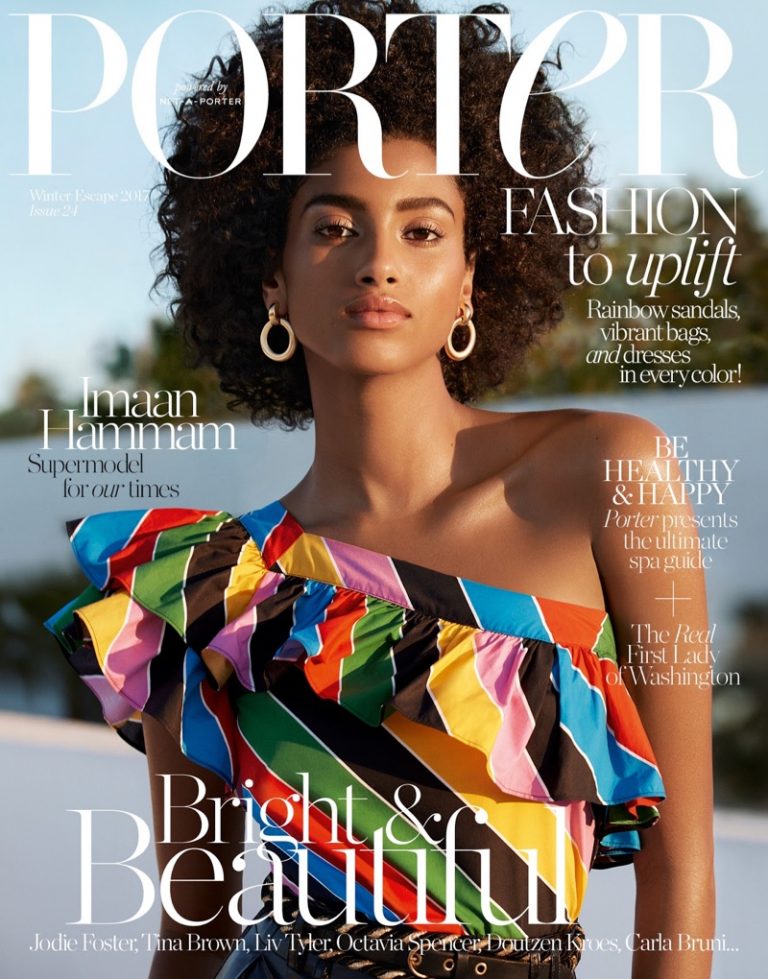 Imaan Hammam | Tropical Fashion Editorial | PORTER Cover