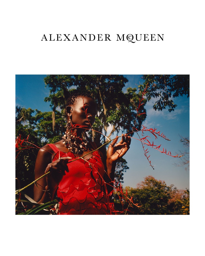 Shanelle Nyasiase stars in Alexander McQueen's spring-summer 2018 campaign