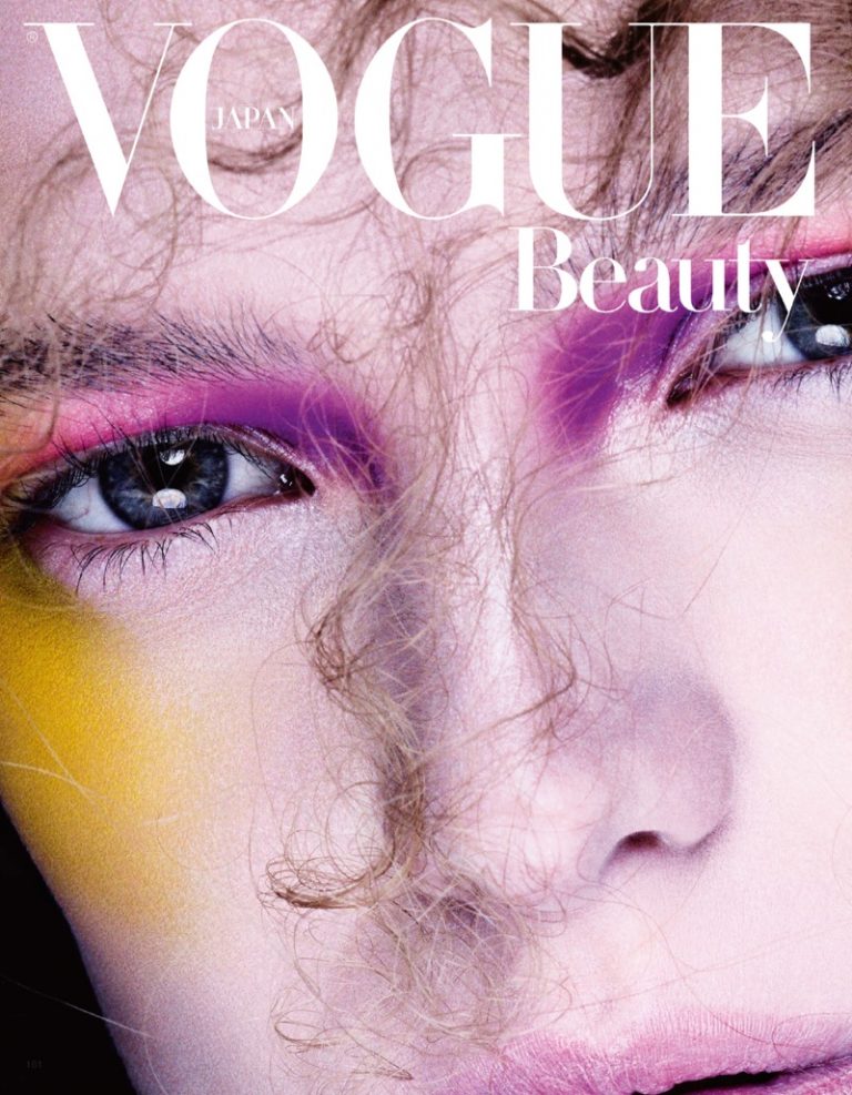 Ine Neefs | Purple Beauty & Makeup Editorial | Vogue Japan