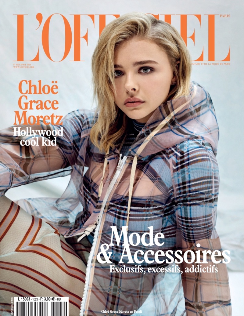 Chloe Grace Moretz stands out in a floral-print top at Louis