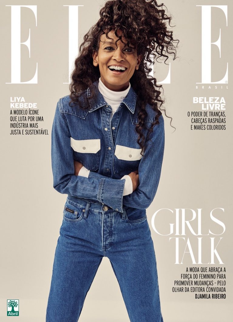 Liya Kebede Calvin Klein Fashion Editorial Elle Brazil Cover