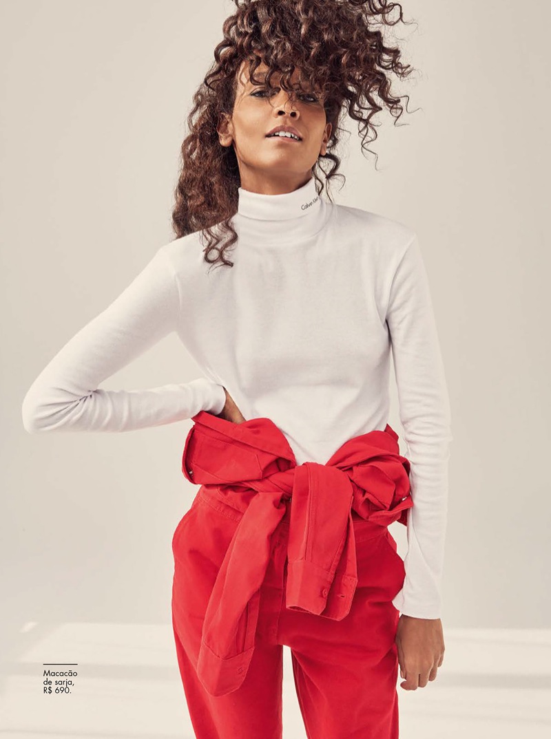 Liya Kebede | Calvin Klein Fashion Editorial | ELLE Brazil Cover