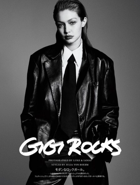 Gigi Hadid Vogue Japan 2018 Cover Black And White Photos 2303