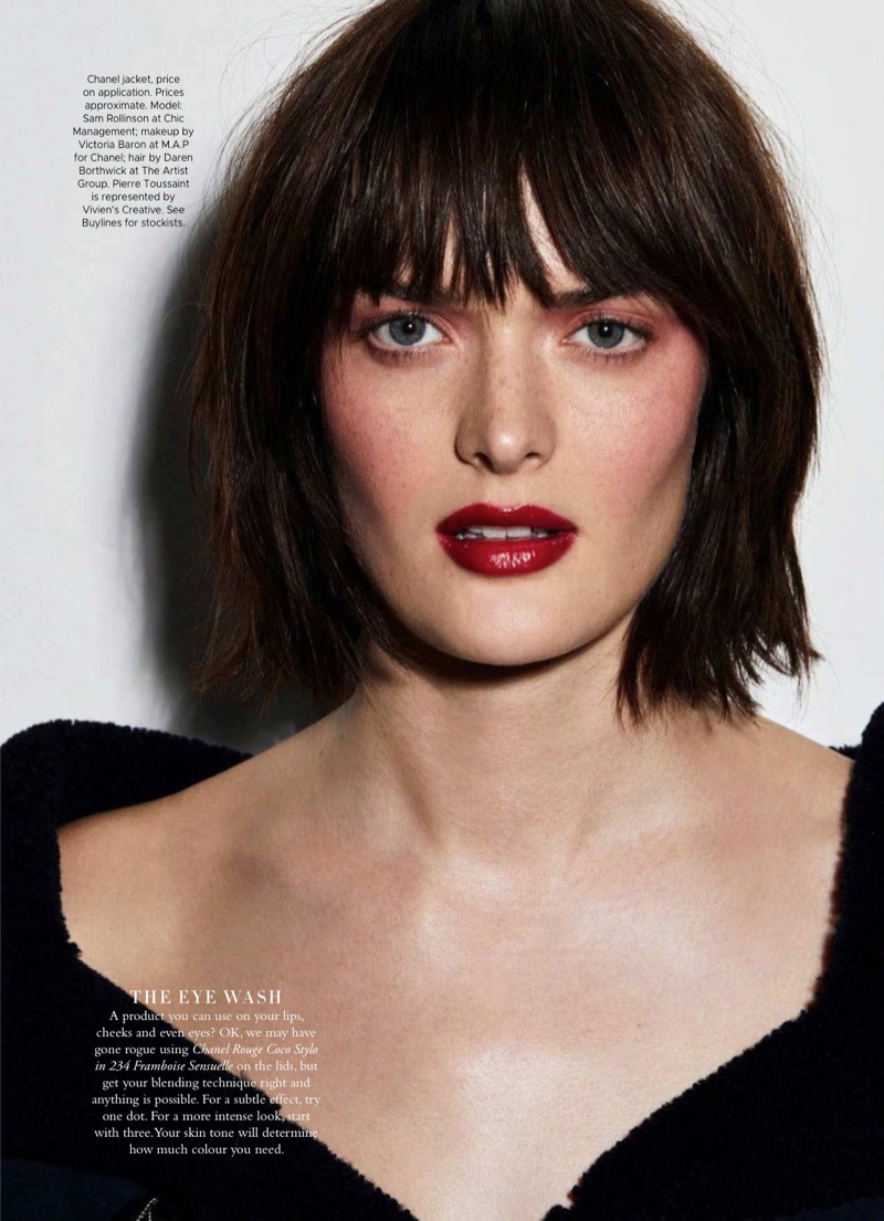 Sam Rollinson Models Chanel Makeup Looks for Harper’s Bazaar Australia ...