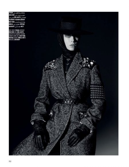 Hannah Ferguson | Vogue Arabia | Hat Noir Editorial