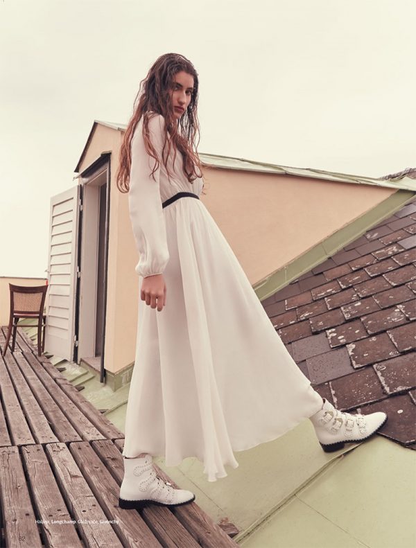 Alba Lackner Poses in All-White Outfits for Grazia Croatia – Fashion ...