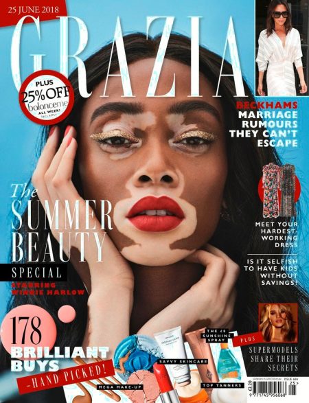 Winnie Harlow | Grazia UK | 2018 Cover | Beauty Shoot