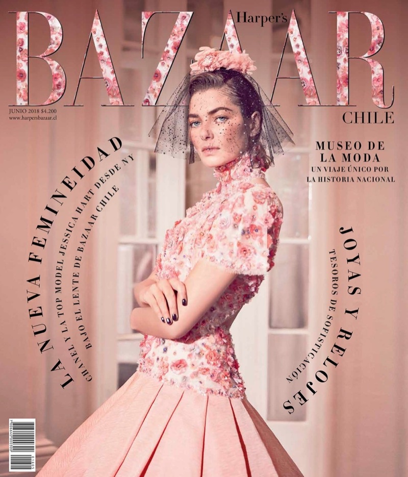 Jessica Hart | Harper's Bazaar Chile | 2018 Cover | Chanel Couture