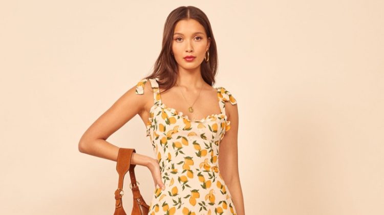 Reformation Christine Dress in Lemonade $218