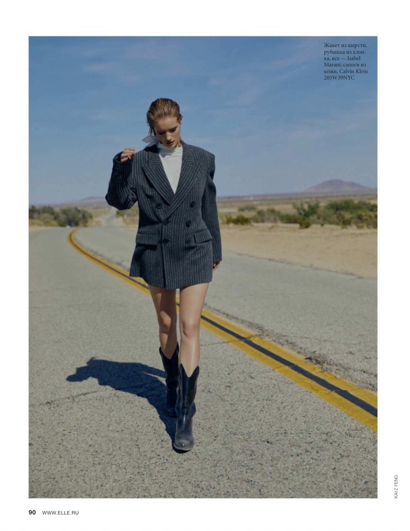 Rosie Huntington-Whiteley | ELLE Russia | 2018 Cover | Desert Photoshoot