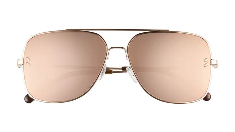 Stella McCartney 59mm Aviator Sunglasses in Gold $230.90 (previously $345.00)