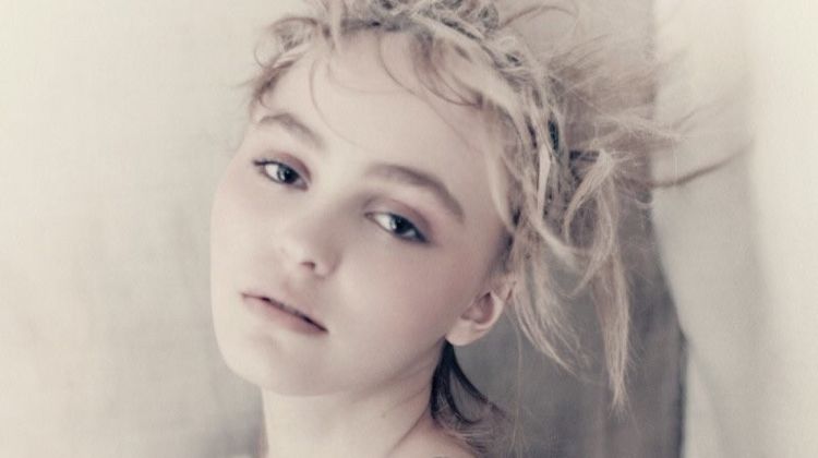Lily-Rose Depp poses in Chanel beaded dress