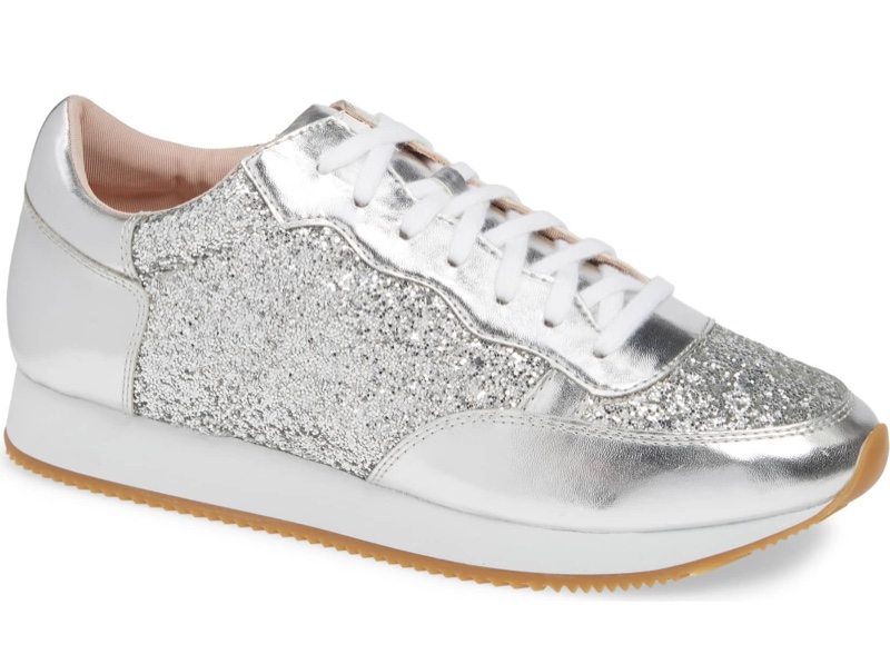 glitter silver sneakers
