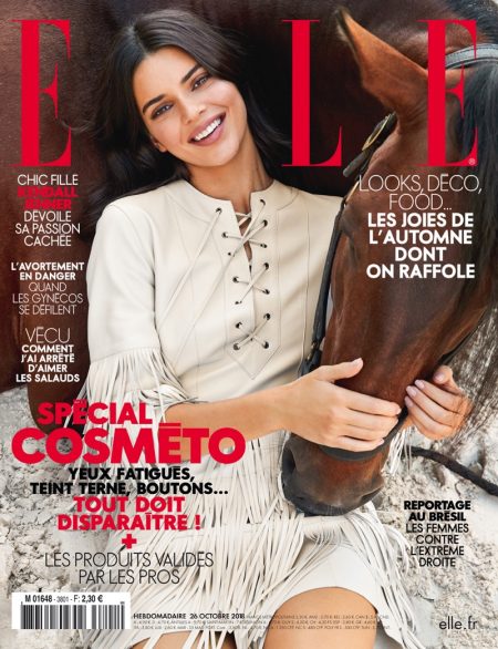 Kendall Jenner ELLE France 2018 Cover Equestrian Shoot