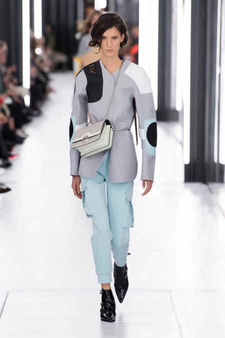 Louis Vuitton model in harness Spring/Summer 2019 collection at