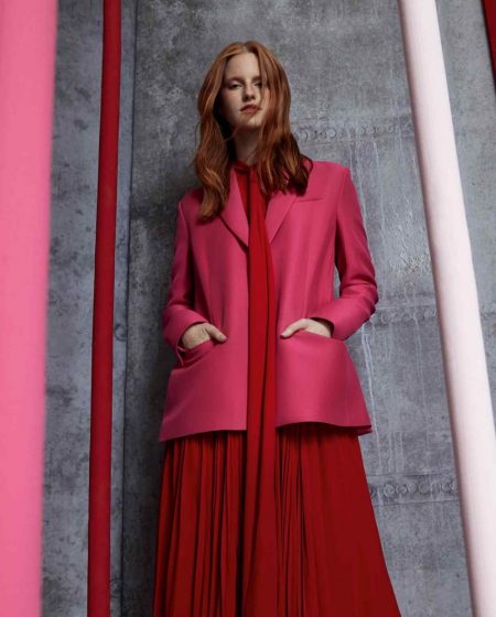 Magdalena Jasek How to Spend It Pink & Red Fashion Editorial