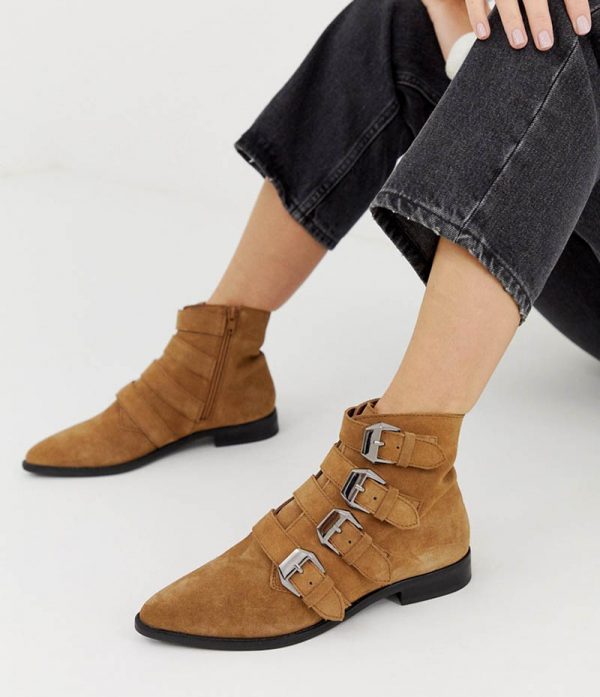 Buy Suede Buckle Boots Women's Shop