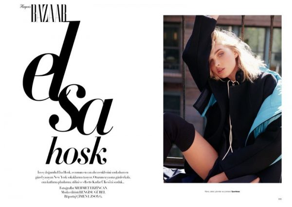 Elsa Hosk Harper's Bazaar Turkey 2018 Cover Photoshoot